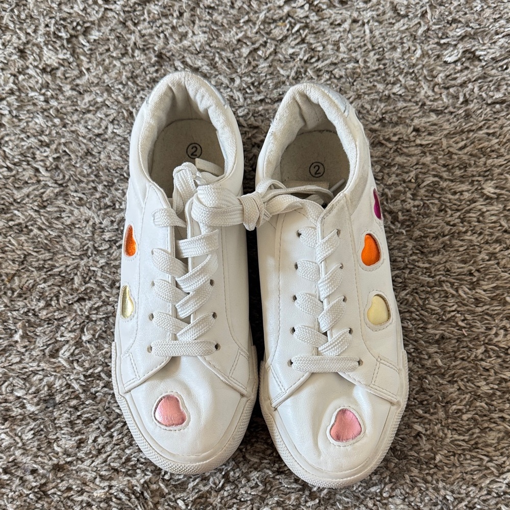 Mudd White Sneakers with Colorful Accents